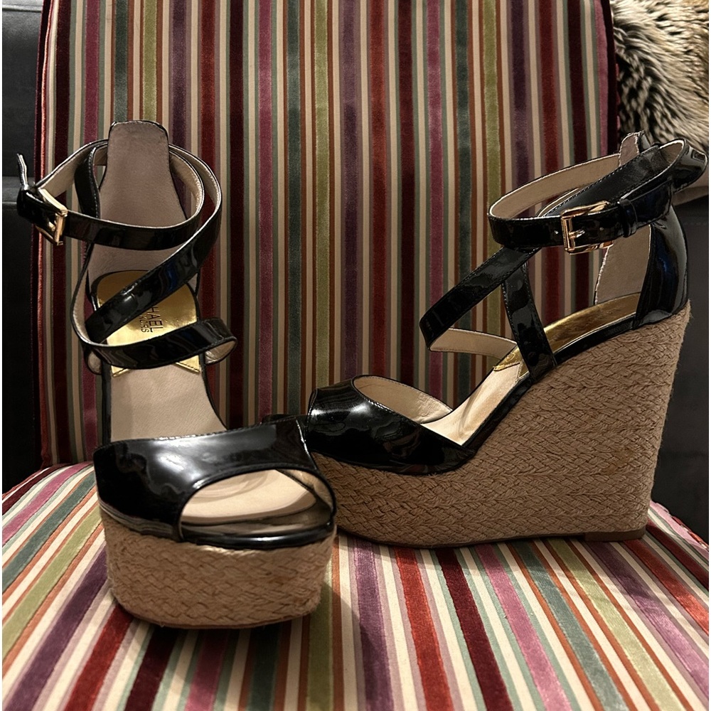 Michael Kors Gabriella Patent Leather Wedge